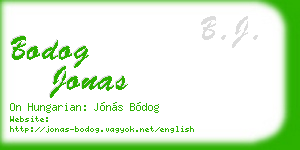 bodog jonas business card